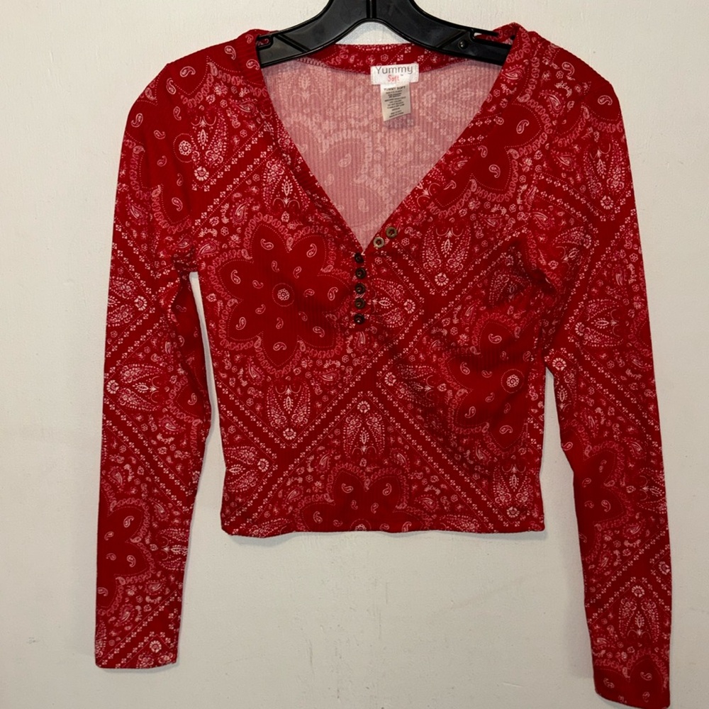 Girl Bandanna Long Sleeve Top